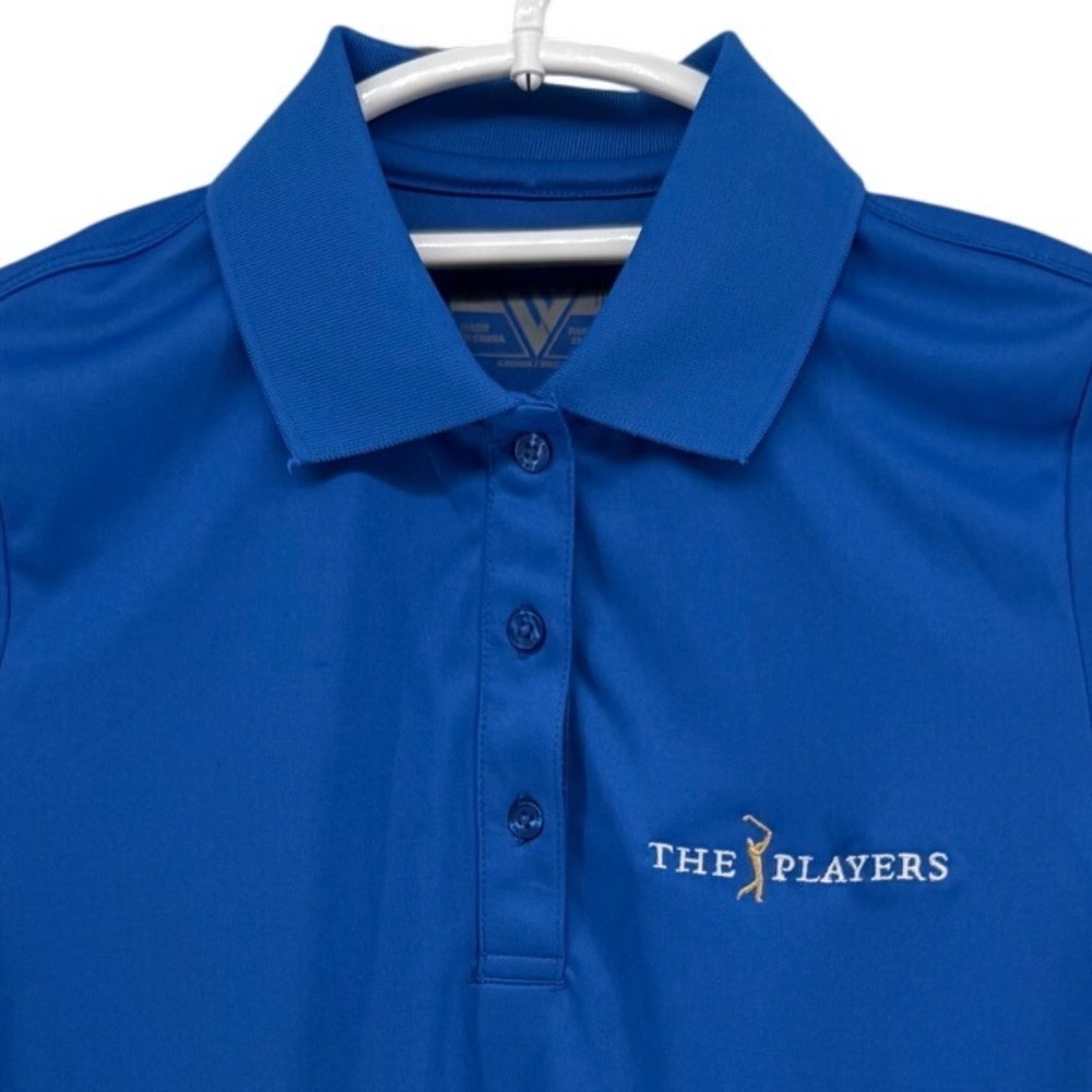Levelwear THE PLAYERS Championship Women XS Blue Golf Polo Shirt Short Sleeve